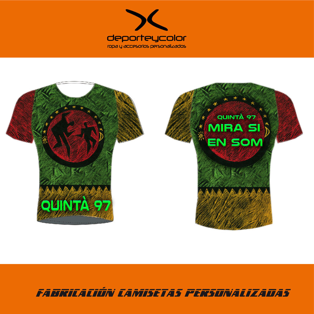 flor Medición palo fabricación camiseta penya impresión completa - peñas - club - running -  fitness